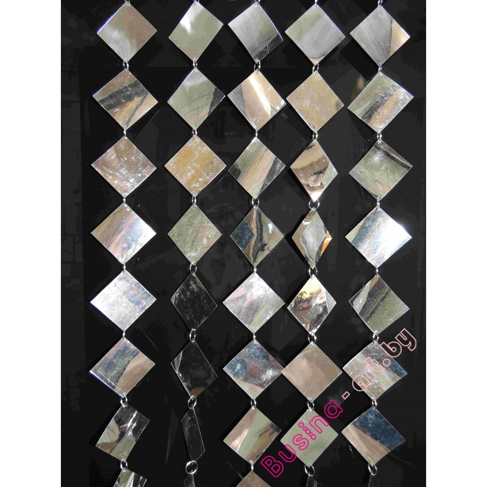 зеркальные шторы из дисков