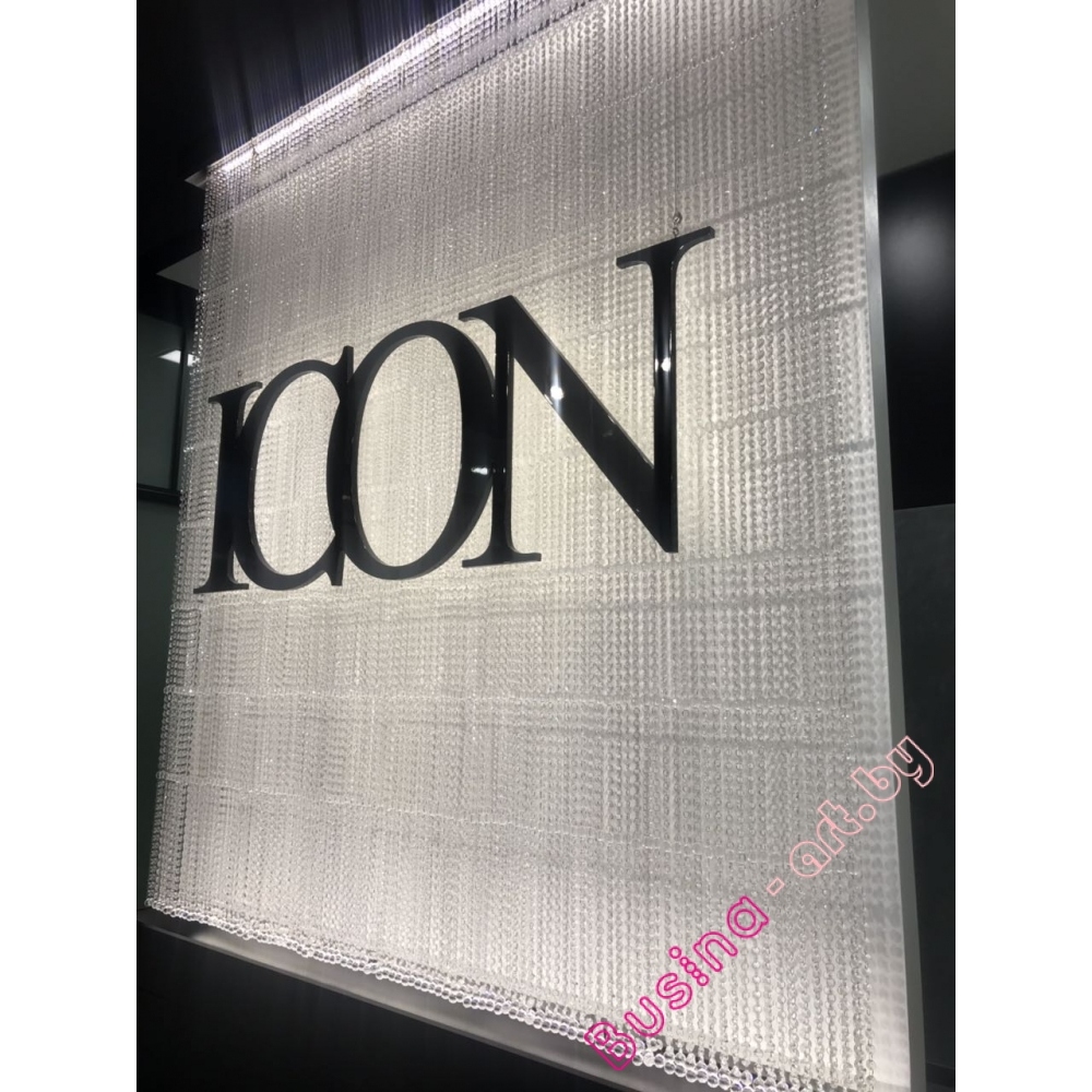 Штора из бусин на кольцах