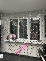 шторы из зеркальных дисков