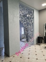 штора из пластин зеркальных дисков