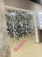 штора из пластин зеркальных дисков