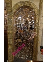 штора из пластин зеркальных дисков