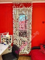 штора из пластин зеркальных дисков